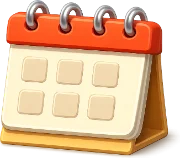 Aufgestellter Tischkalender