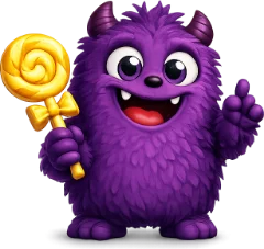 Monster mit Lolli